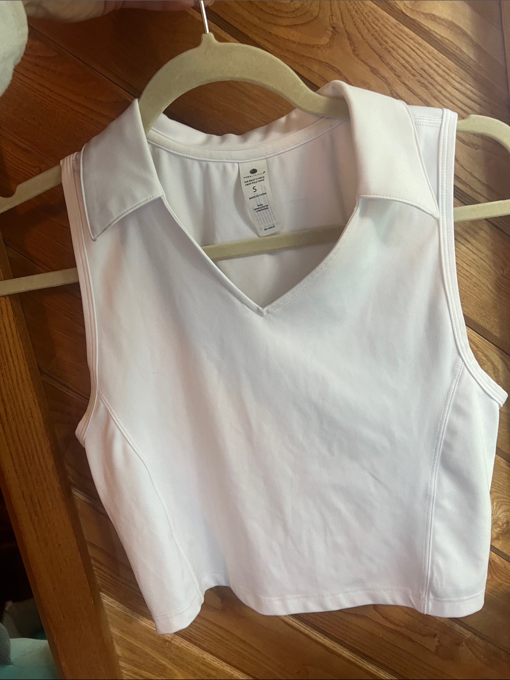 V-neck Crop Athletic Polo Tank